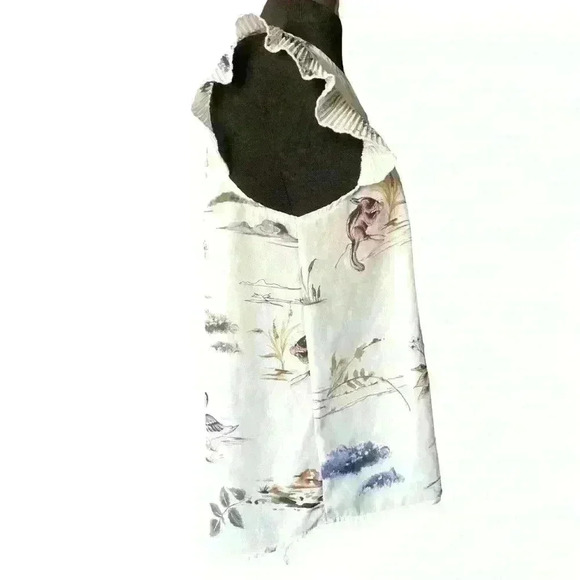 Westmoon Ruffle Sleeve  Nature Pattern Blouse - Picture 3 of 11